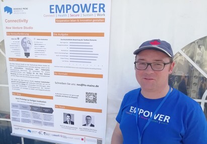 Stand des New Venture Studios auf dem Wissenschaftsmarkt