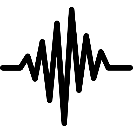 Symbolgrafik mit schwarzer Zackenlinie auf weißem Hintergrund